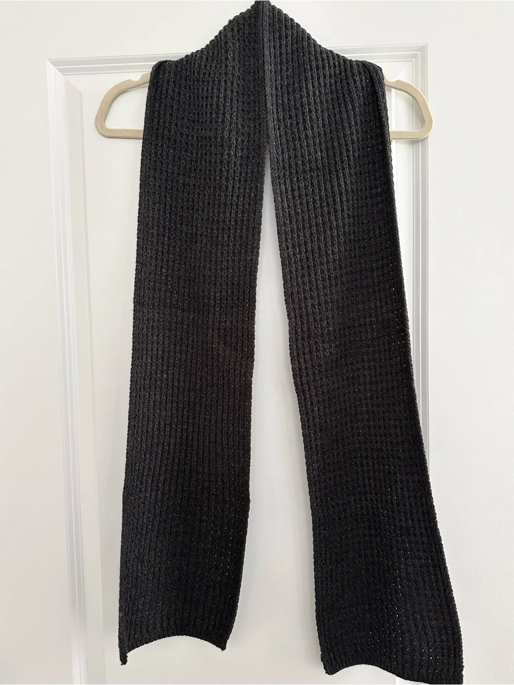 Men's Charcoal Grey Classic Fall Knit Scarf